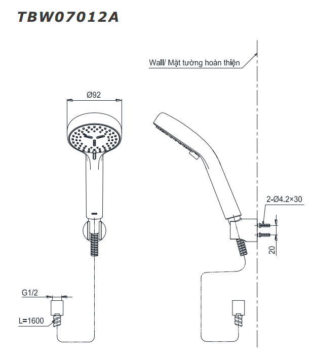 Bộ sen cây nóng lạnh TOTO DM907C1S TTMR302V TBW07012A