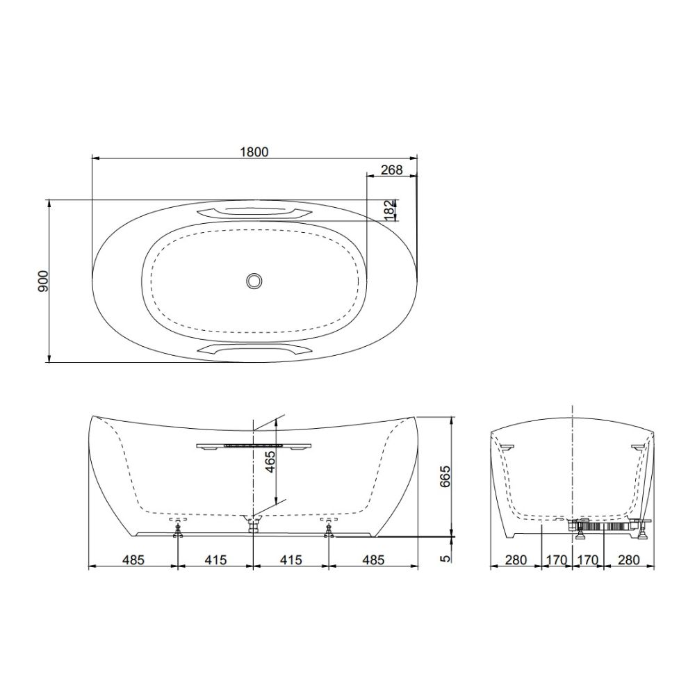 Bồn tắm đặt sàn TOTO PJY1814HPWE#MW TVBF412 GALALATO 1m8 tay vịn gồm ống thải