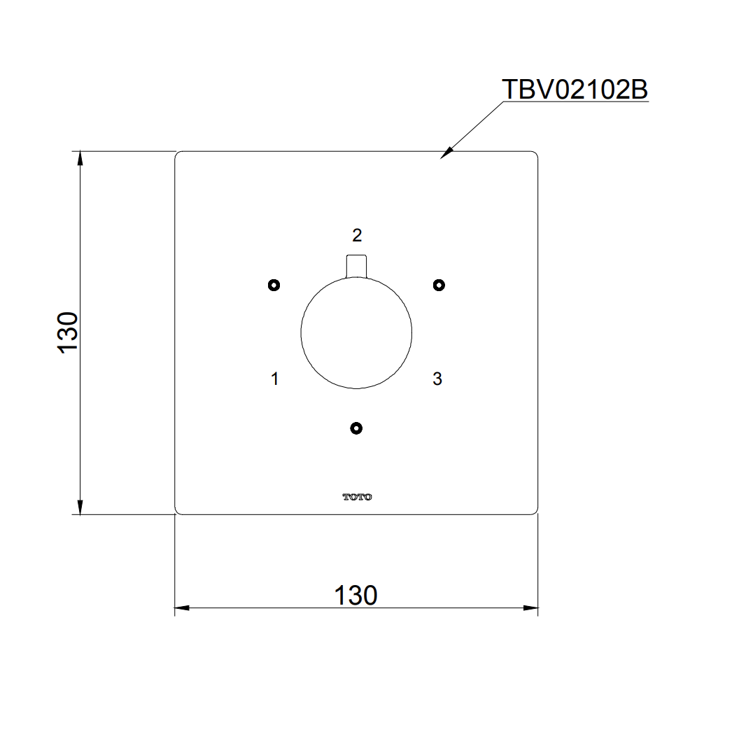 Van chuyển hướng 3 đường nước TOTO TBV02102B