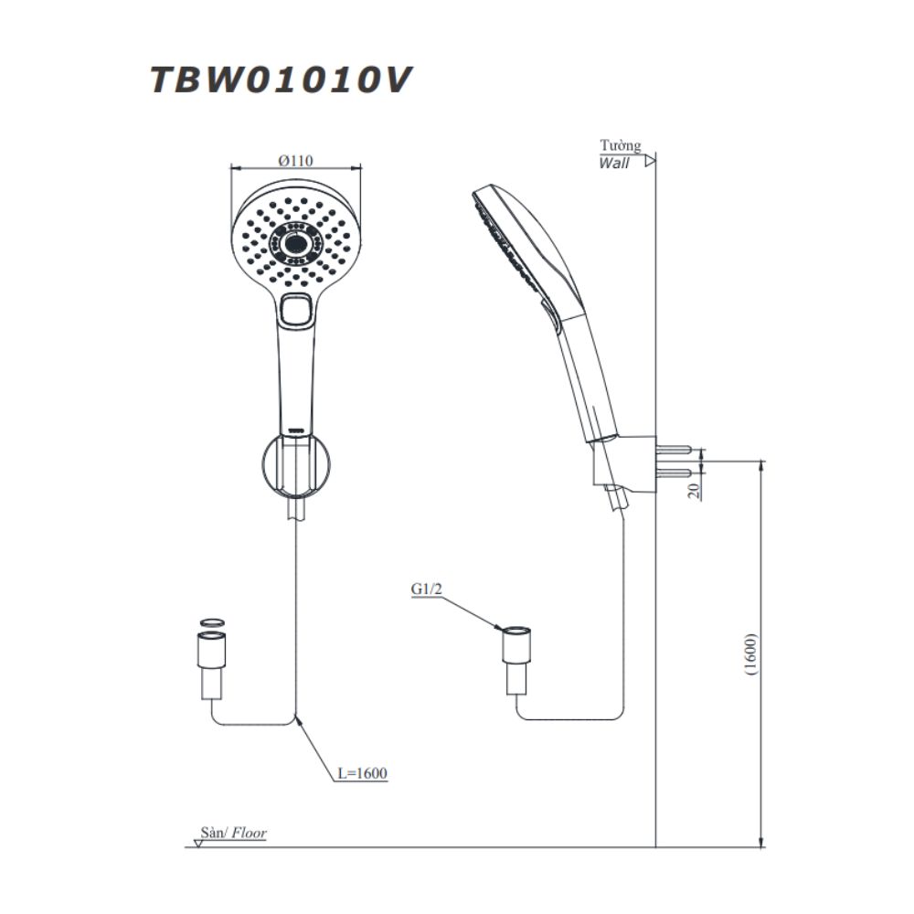Bộ sen cây nóng lạnh TOTO TBW01002BA TBG01302VA TBW01010V