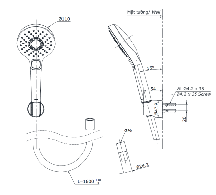 Bộ sen cây nóng lạnh TOTO TBW01002BA TBG03302VA TBW01010A