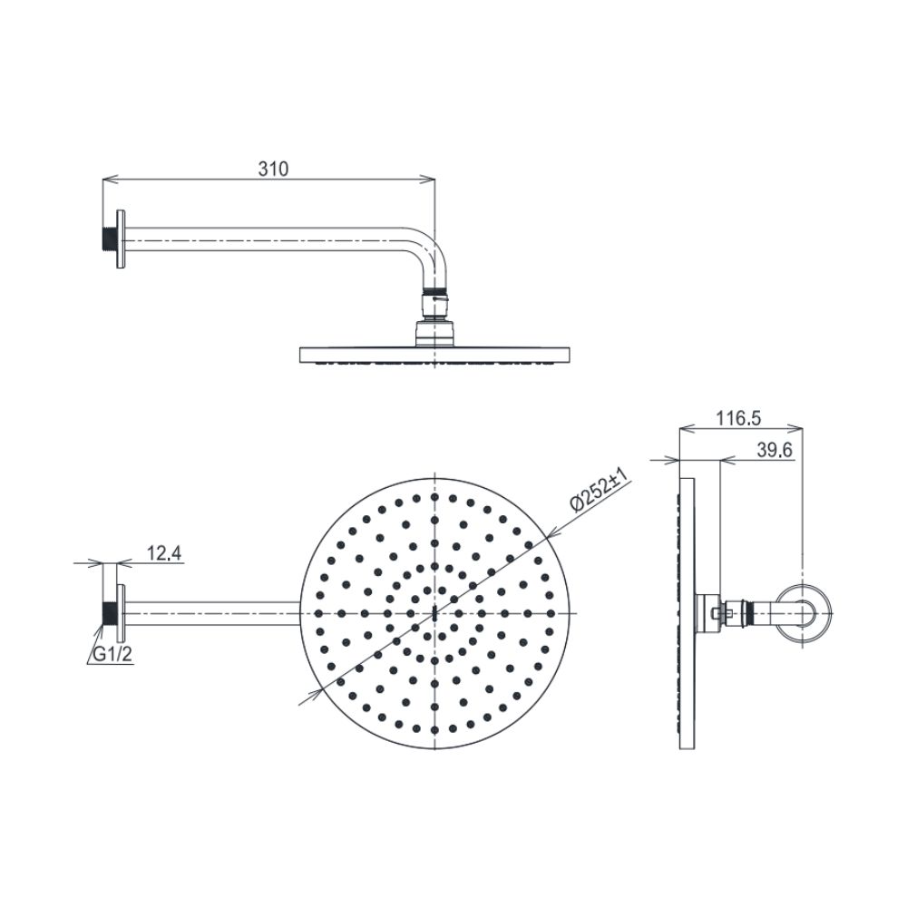 Bát sen gắn tường TOTO TBW10000V (tròn, 252 mm)