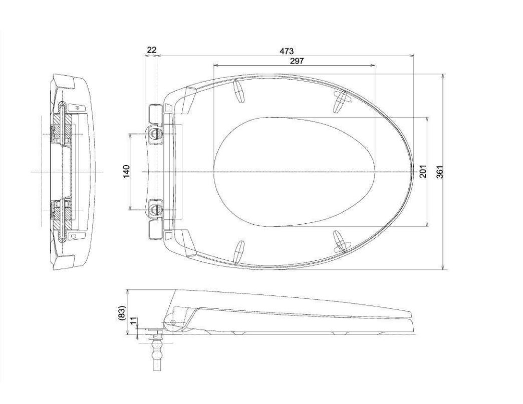 Nắp bồn cầu đóng êm TOTO TC393VS (T2)