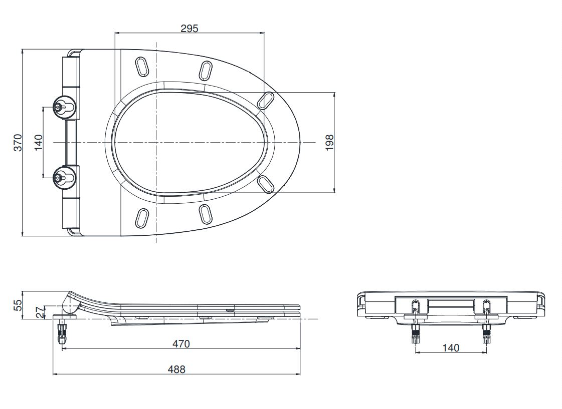 Nắp bồn cầu đóng êm TOTO TC600VS (T8)