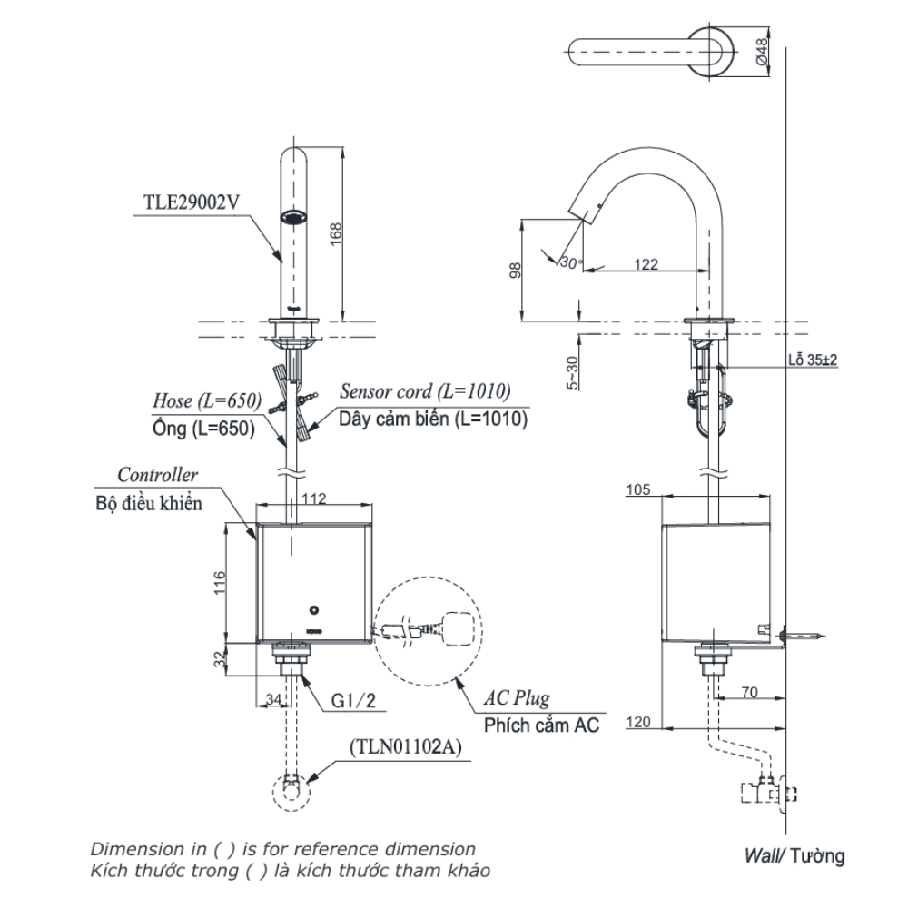 Vòi lavabo cảm ứng TOTO TLE29002V
