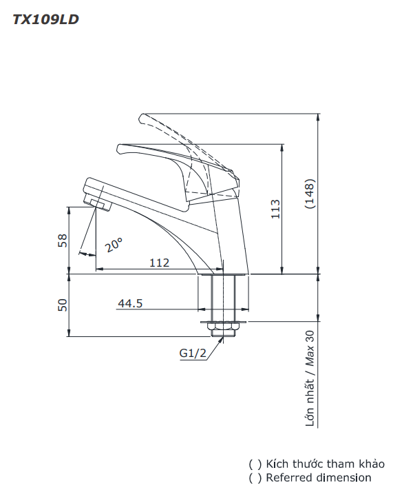 Vòi lavabo lạnh TOTO TX109LD