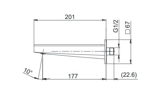 Vòi xả bồn âm tường GB TOTO TBG10001B
