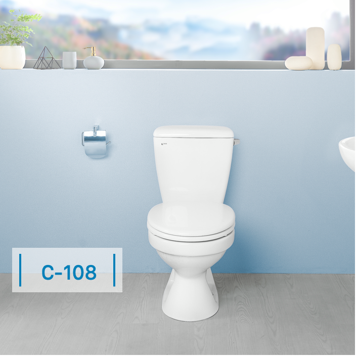 Bồn cầu 2 khối INAX C-108VAN (C108VAN) nắp đóng êm
