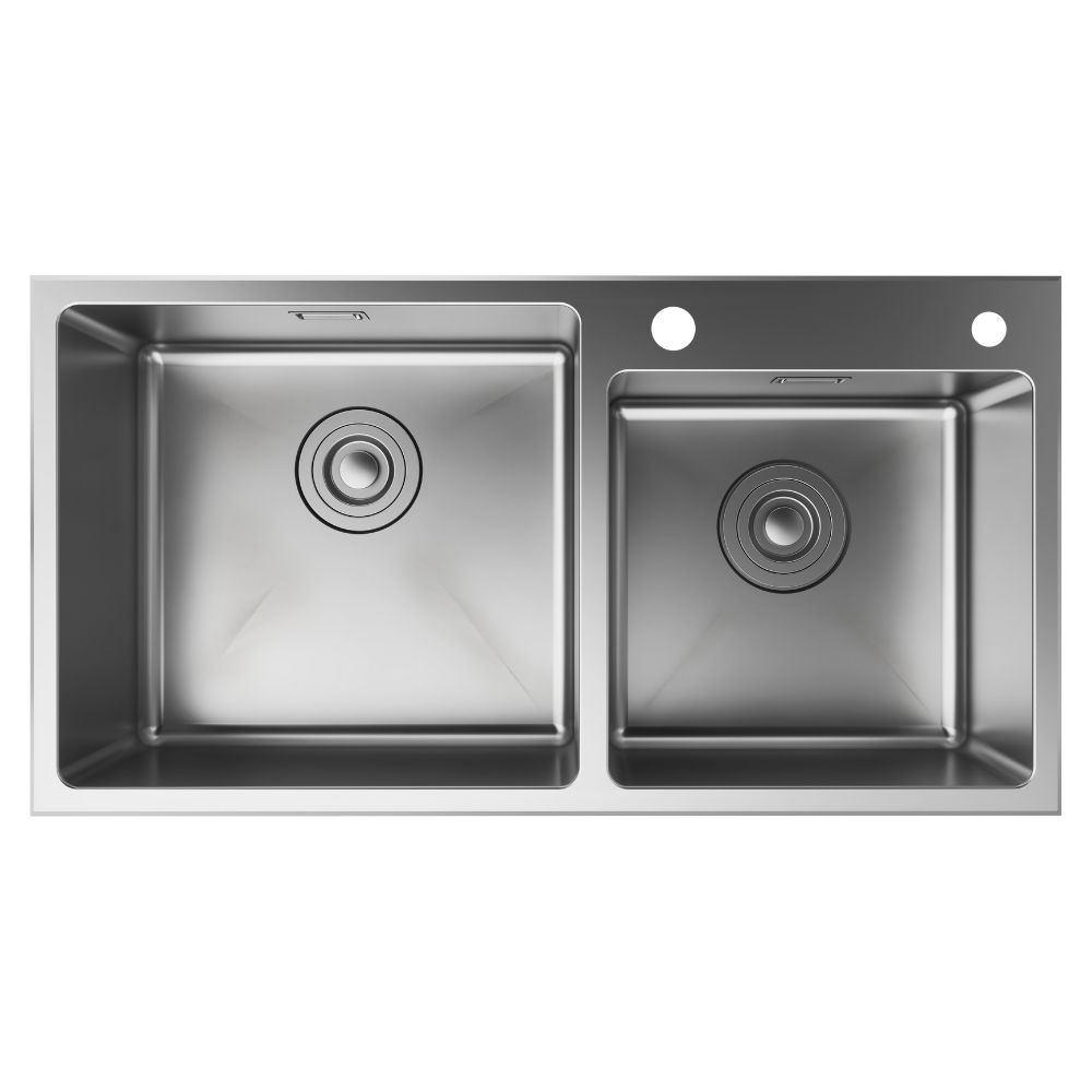 Chậu rửa chén Hansgrohe 43346807 2 hố thép không gỉ S43 - 3