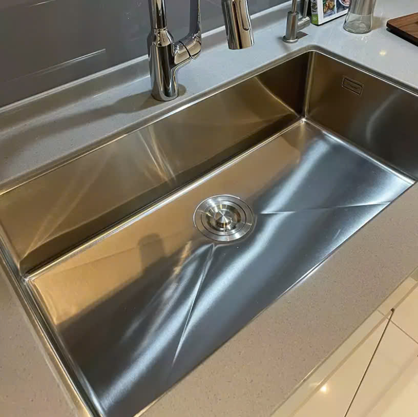 Chậu rửa chén Hansgrohe 43454807 1 hố thép không gỉ S43 - 2