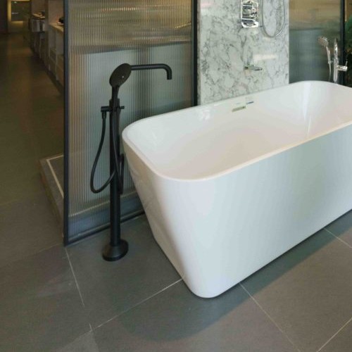 Bộ vòi bồn tắm đặt sàn MOEN 7040MCLKBL+157642 - 5