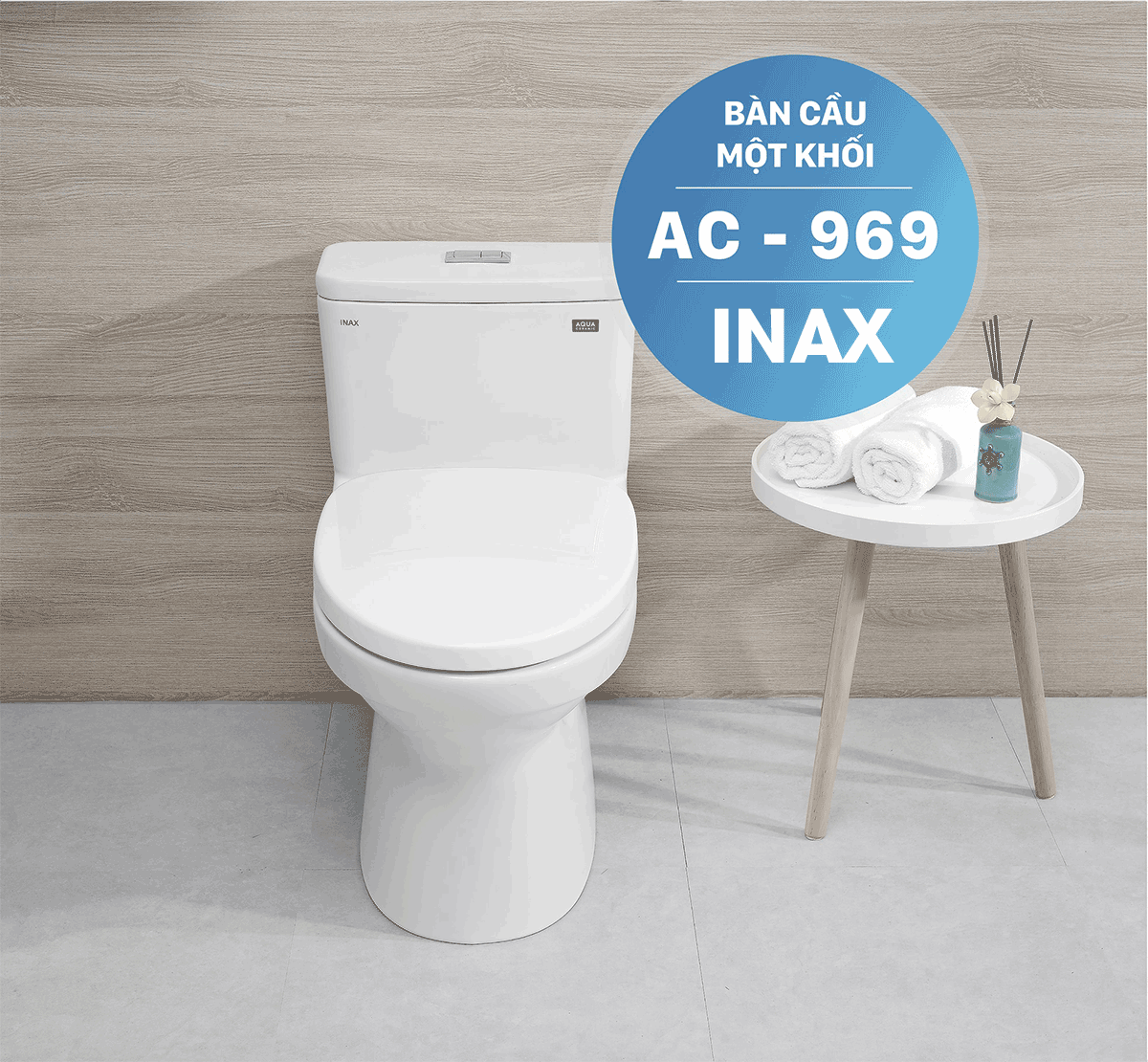 Bồn cầu 1 khối INAX AC-969VN (AC969VN) nắp đóng êm