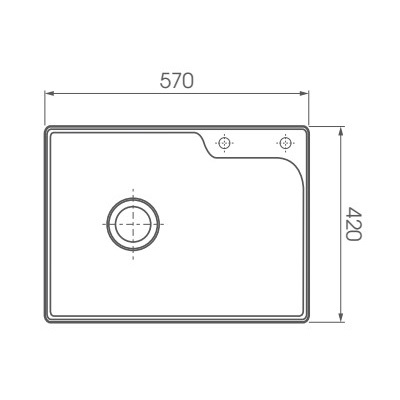 Chậu rửa chén 1 hố 58x43cm ATMOR AT-1G02 (AT1G02) - 4