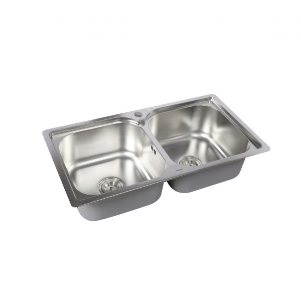 Chậu rửa chén 2 hố 87x46cm ATMOR AT-222 (AT222) - 3