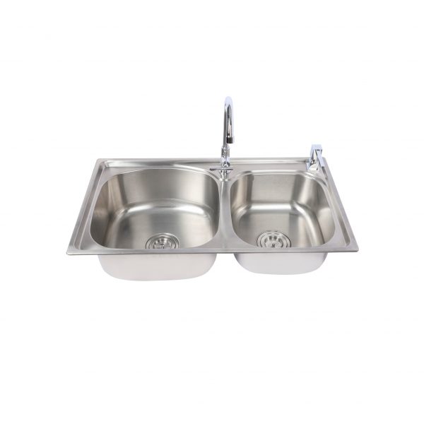 Chậu rửa chén 2 hốc 78x43cm ATMOR AT-2G01 (AT2G01) - 4