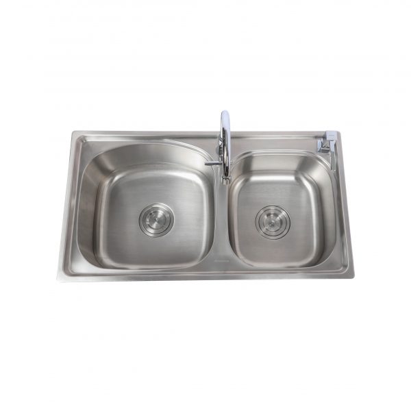 Chậu rửa chén 2 hốc 78x43cm ATMOR AT-2G01 (AT2G01) - 2