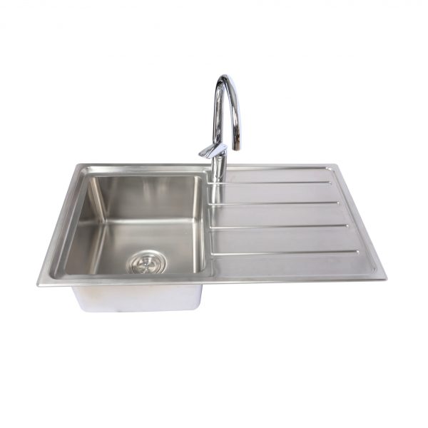 Chậu rửa chén 1 hố 1 cánh 86x50cm ATMOR AT-381C (AT381C) - 5