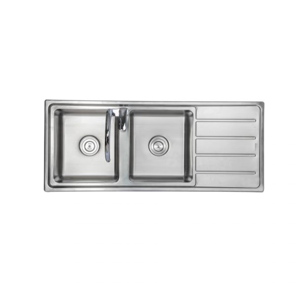 Chậu rửa chén 2 hố 1 cánh 120x50cm ATMOR AT-387C (AT387C) - 2