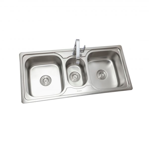 Chậu rửa chén 3 hố 106x50cm ATMOR AT-618 (AT618) - 2