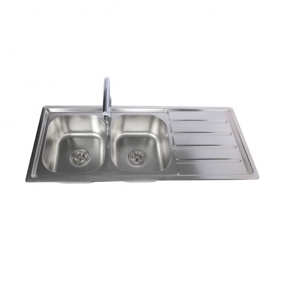 Chậu rửa chén 2 hố 1 cánh 120x50cm ATMOR AT-A19 (ATA19) - 5