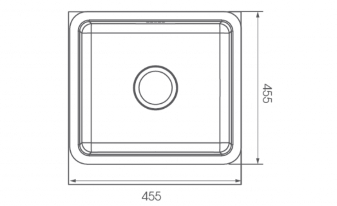Chậu rửa chén 1 hố 45x45cm ATMOR AT239C - 3