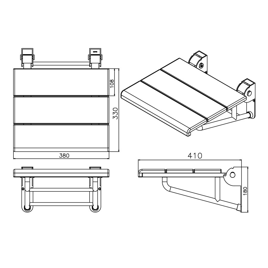 Ghế tắm gấp gọn COTTO CT0169 Natura (có thể gấp gọn) - 2