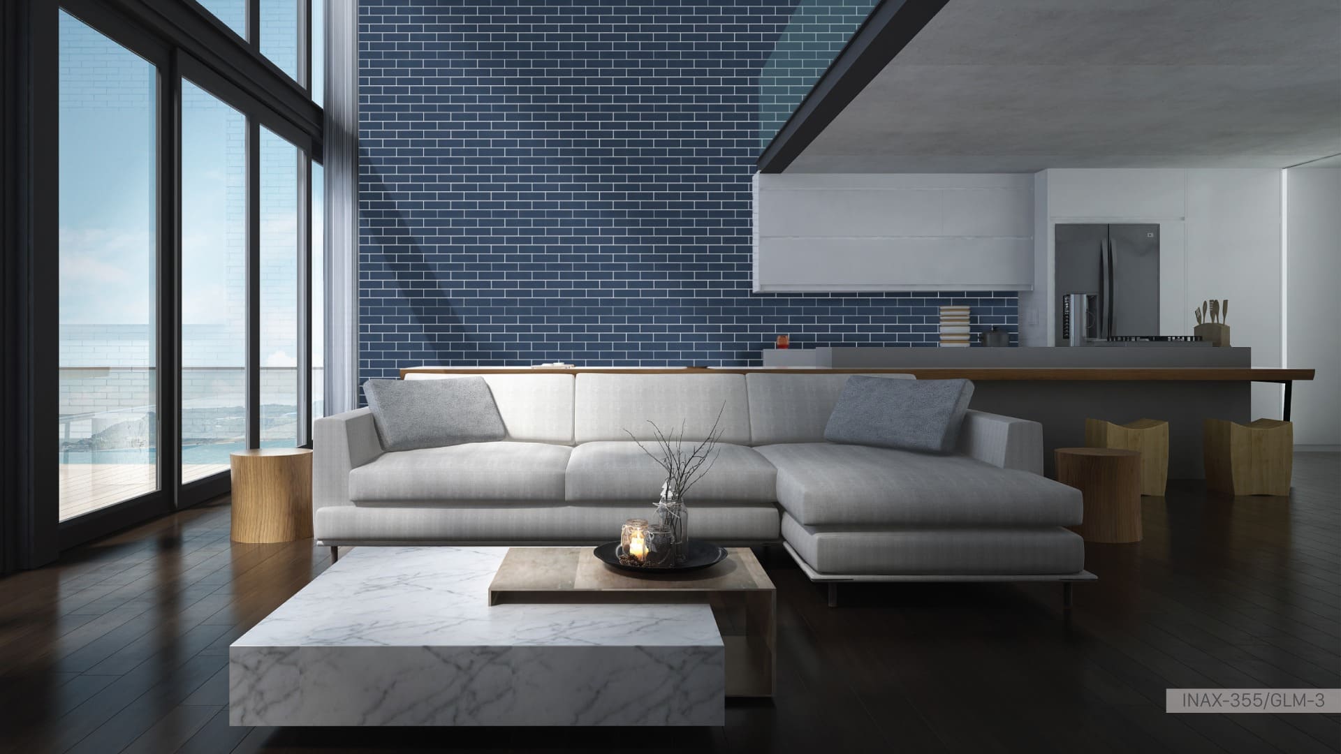 Gạch ốp tường GLAZED MOSAIC INAX-355/GLM - 6