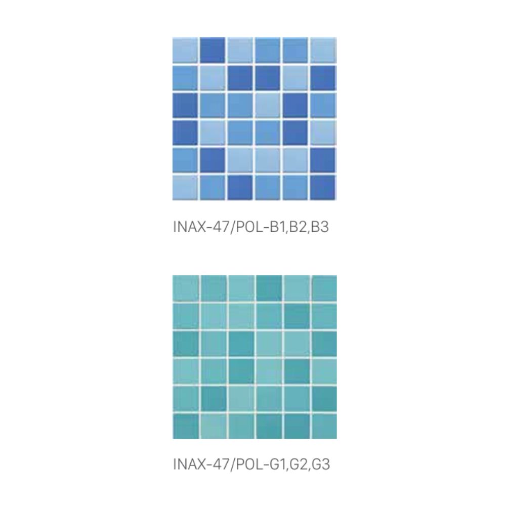 Gạch hồ bơi INAX 47 x 47 47/POL-B1,2,3: G1,2,3 - 2