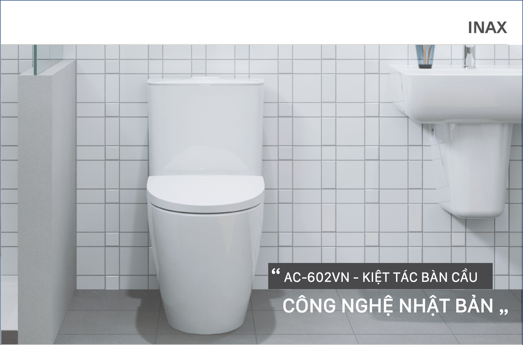 Bồn cầu 2 khối INAX AC-602VN (AC602VN) nắp đóng êm
