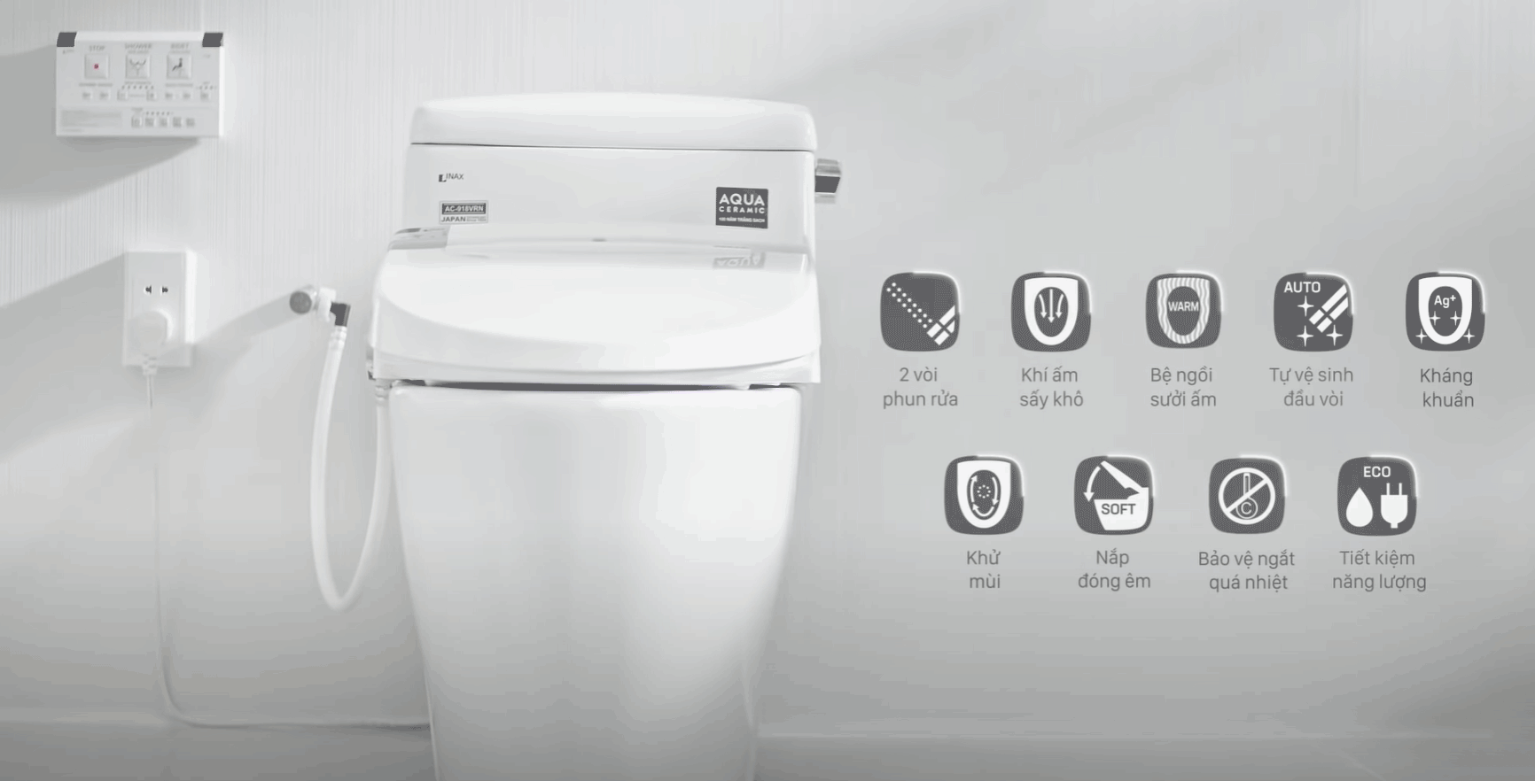Nắp rửa điện tử INAX thông minh CW-KA22AVN (CWKA22AVN)
