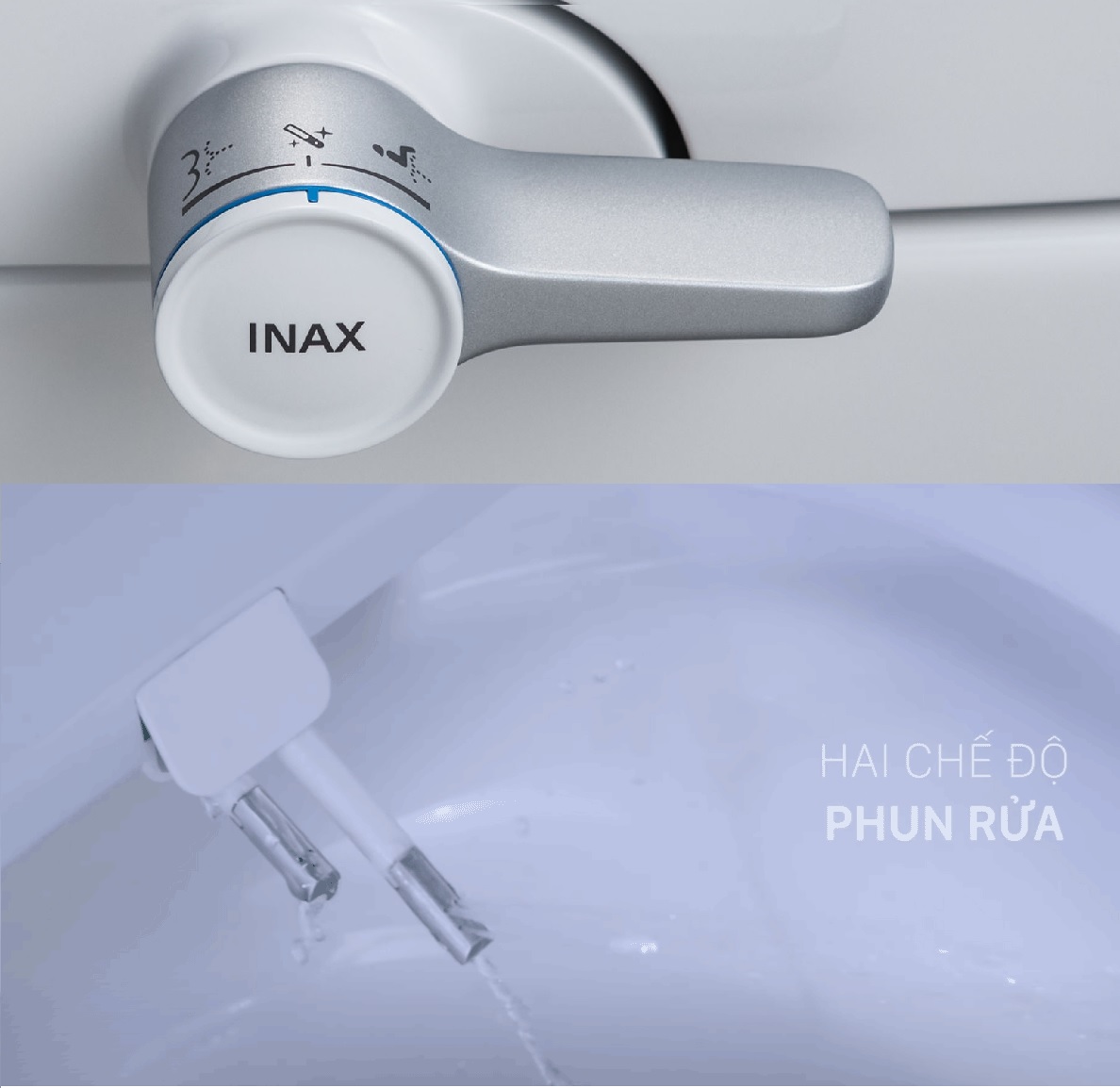 Bồn cầu 2 khối nắp rửa cơ INAX C-700A + CW-S32VN