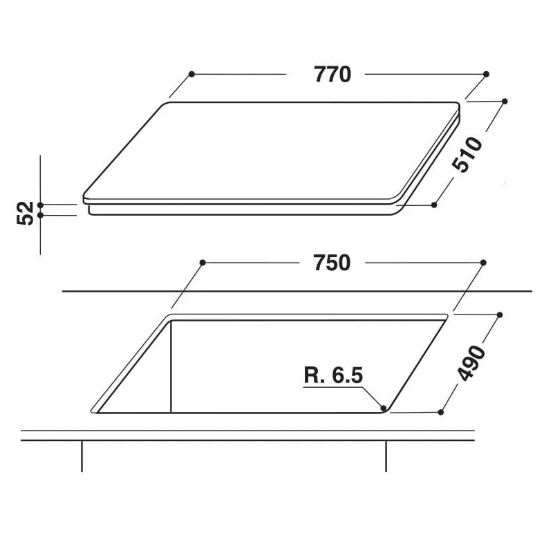 Bếp điện từ 80cm 4 vùng nấu lắp âm Ariston NIS 841 F B AUS - 8