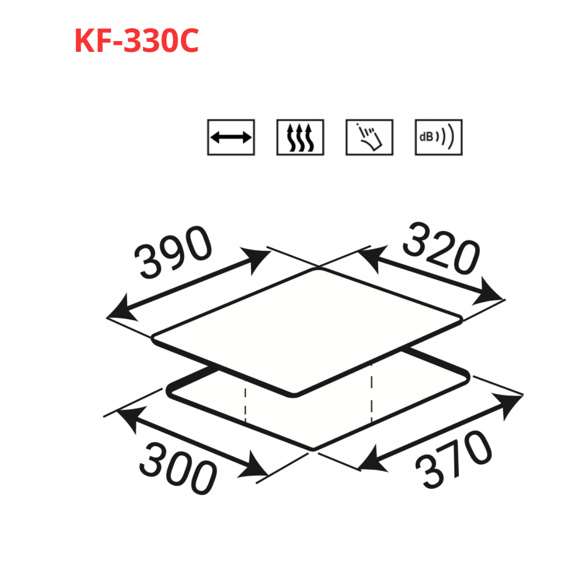 Bếp điện hồng ngoại đơn domino KAFF KF-330C - 2