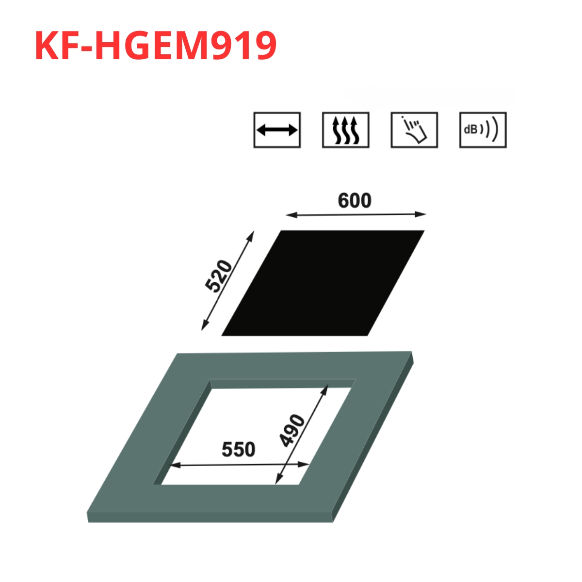 Bếp điện từ đa điểm 4 vùng nấu KAFF KF-HGEM919 - 2