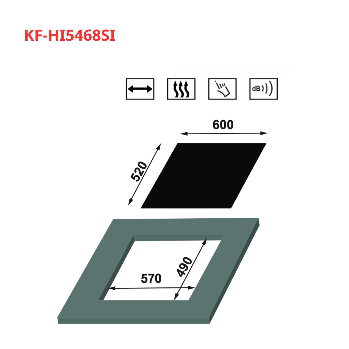 Bếp điện từ 3 vùng nấu KAFF KF-HI5468SI - 2