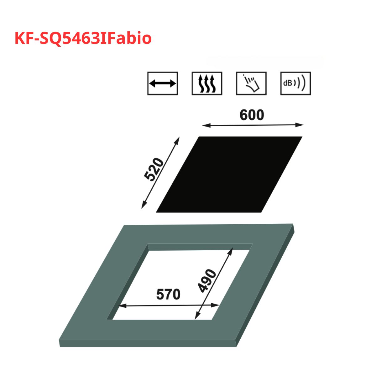 Bếp điện từ 3 vùng nấu KAFF KF-SQ5463IFabio - 2