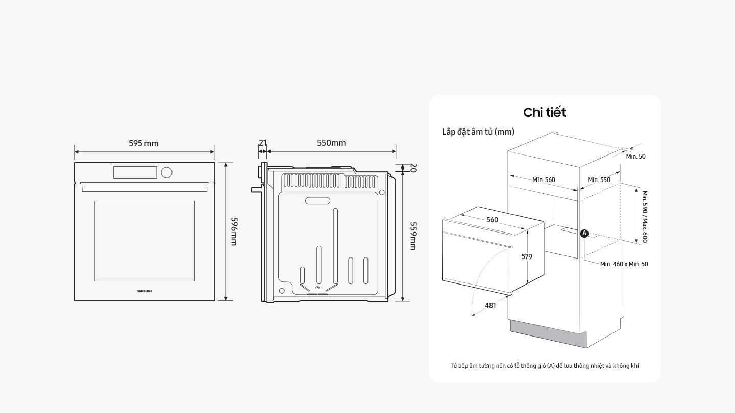 Lò nướng Samsung Bespoke Dual Cook 76L NV7B6675CAA/SV (SmartThings) - 2