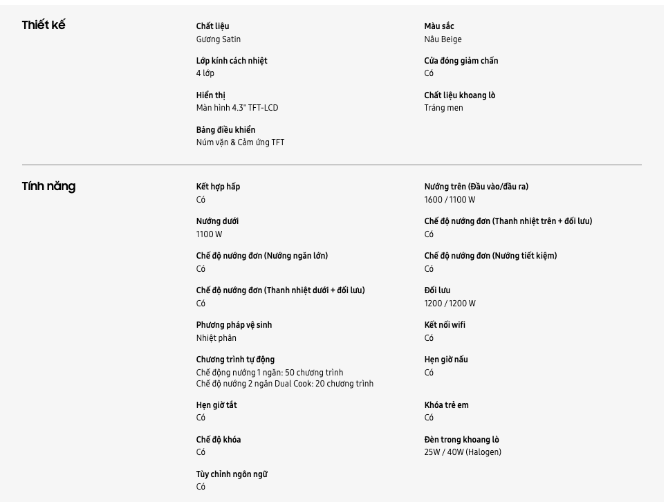 Lò nướng Samsung Bespoke Dual Cook 76L NV7B6675CAA/SV (SmartThings) - 3