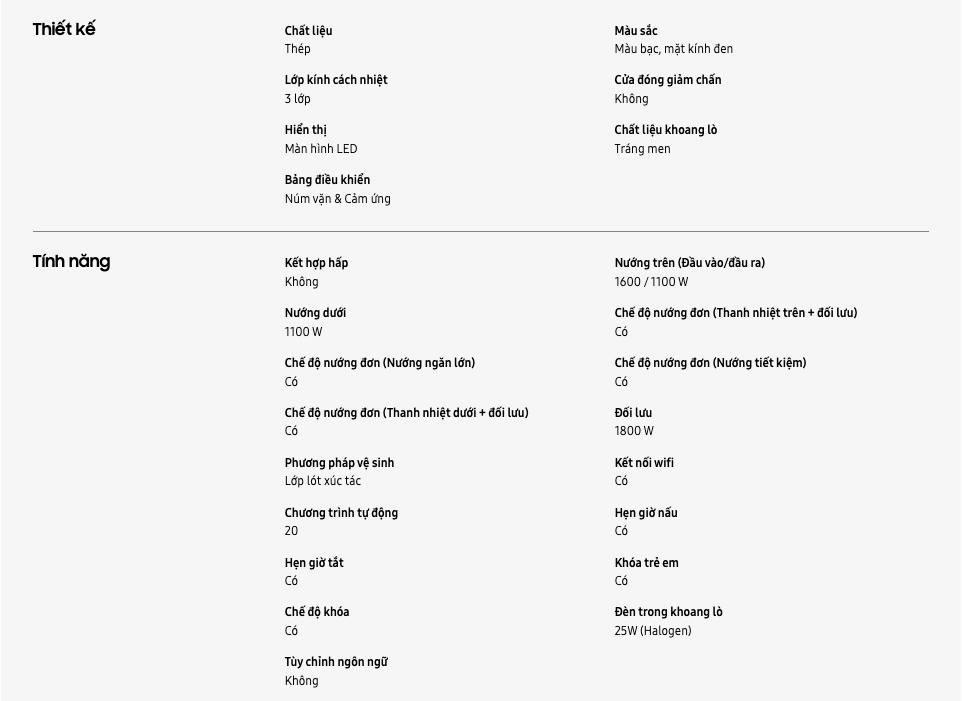 Lò nướng đối lưu Samsung Bespoke NV7B41201AS/SV - 3