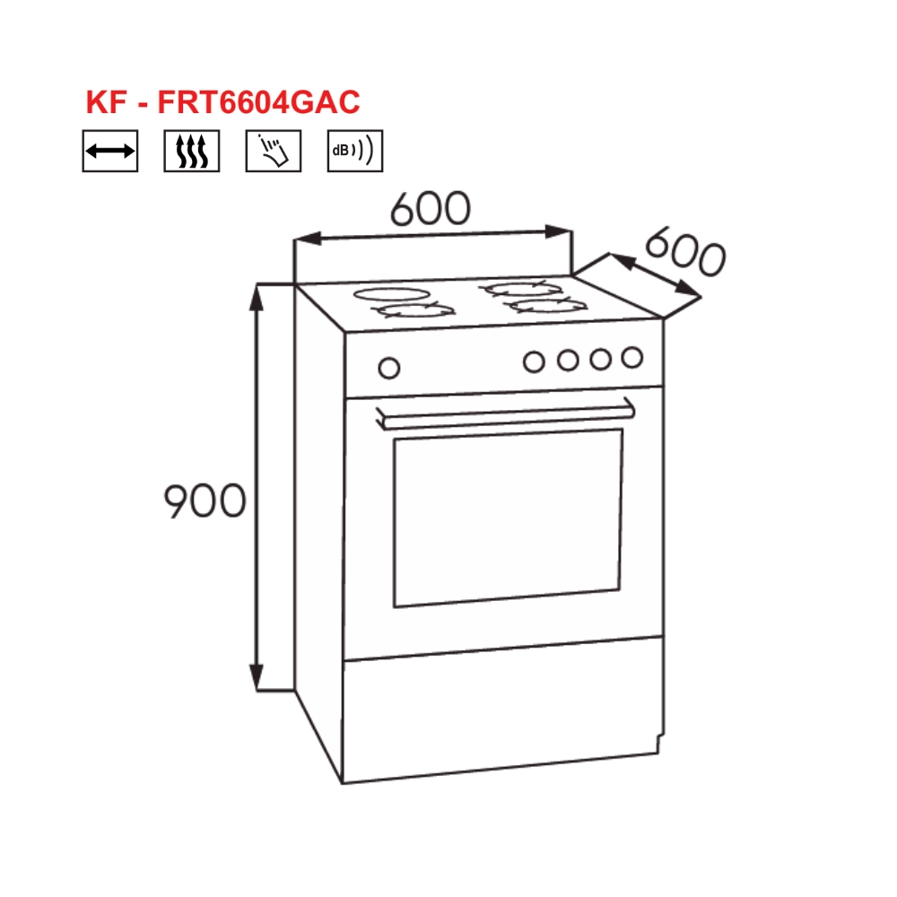 Lò nướng âm tủ kết hợp bếp gas và điện KAFF KF-FRT6604GAC - 2