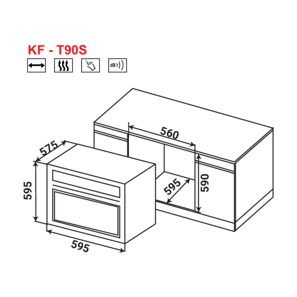 Lò nướng dung tích 67L KAFF KF-T90S - 13