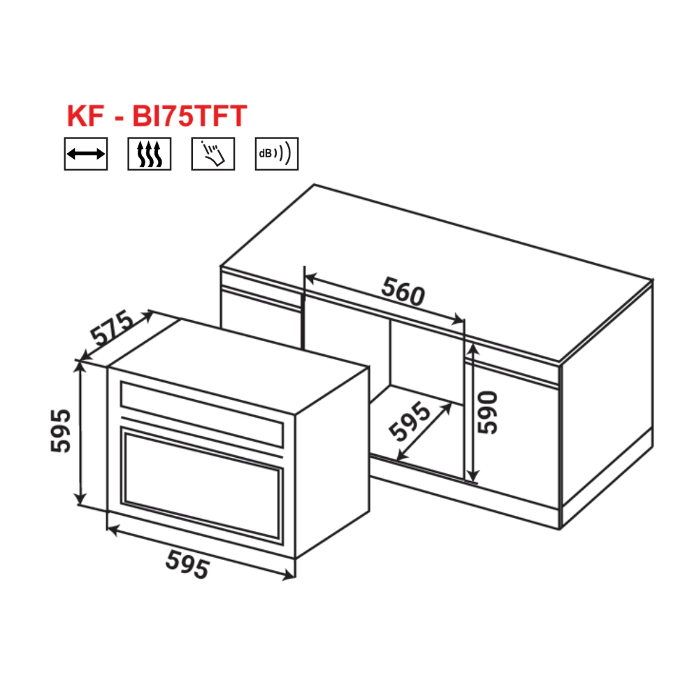 Lò nướng dung tích 75L KAFF KF-BI75TFT - 3