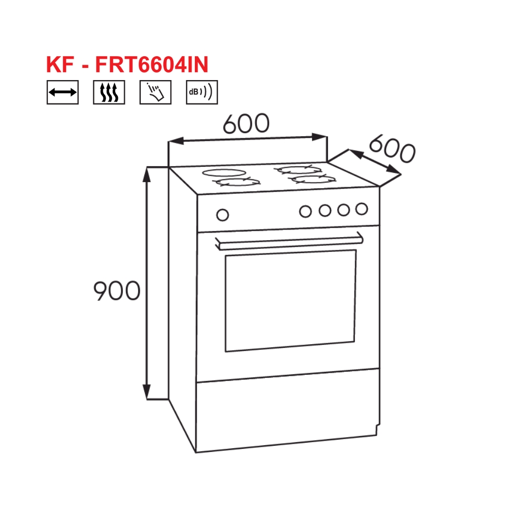 Lò nướng âm tủ kết hợp bếp điện từ 4 vùng nấu KAFF KF-FRT6604IN - 3