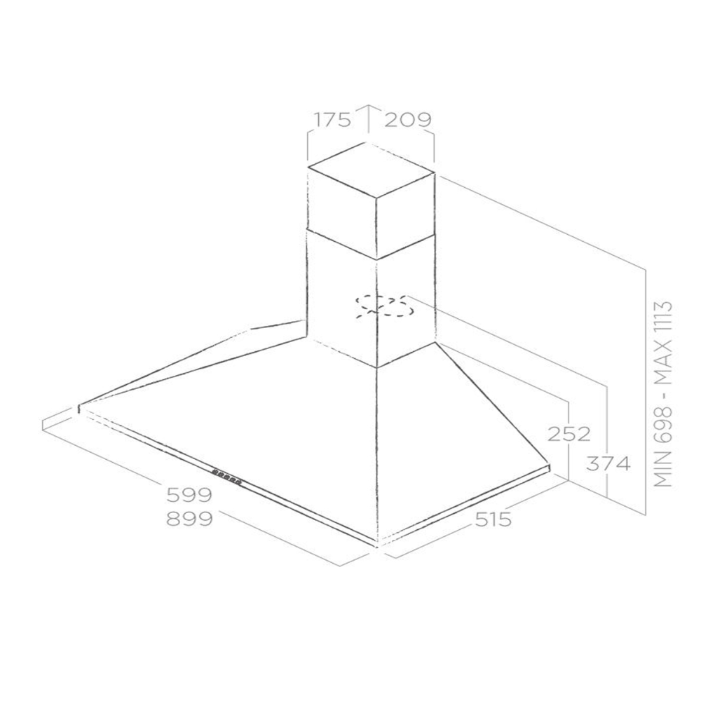 Máy hút mùi áp tường ELICA TAMAYA PB IX/A/60(90) BL/A/60(90) - 2