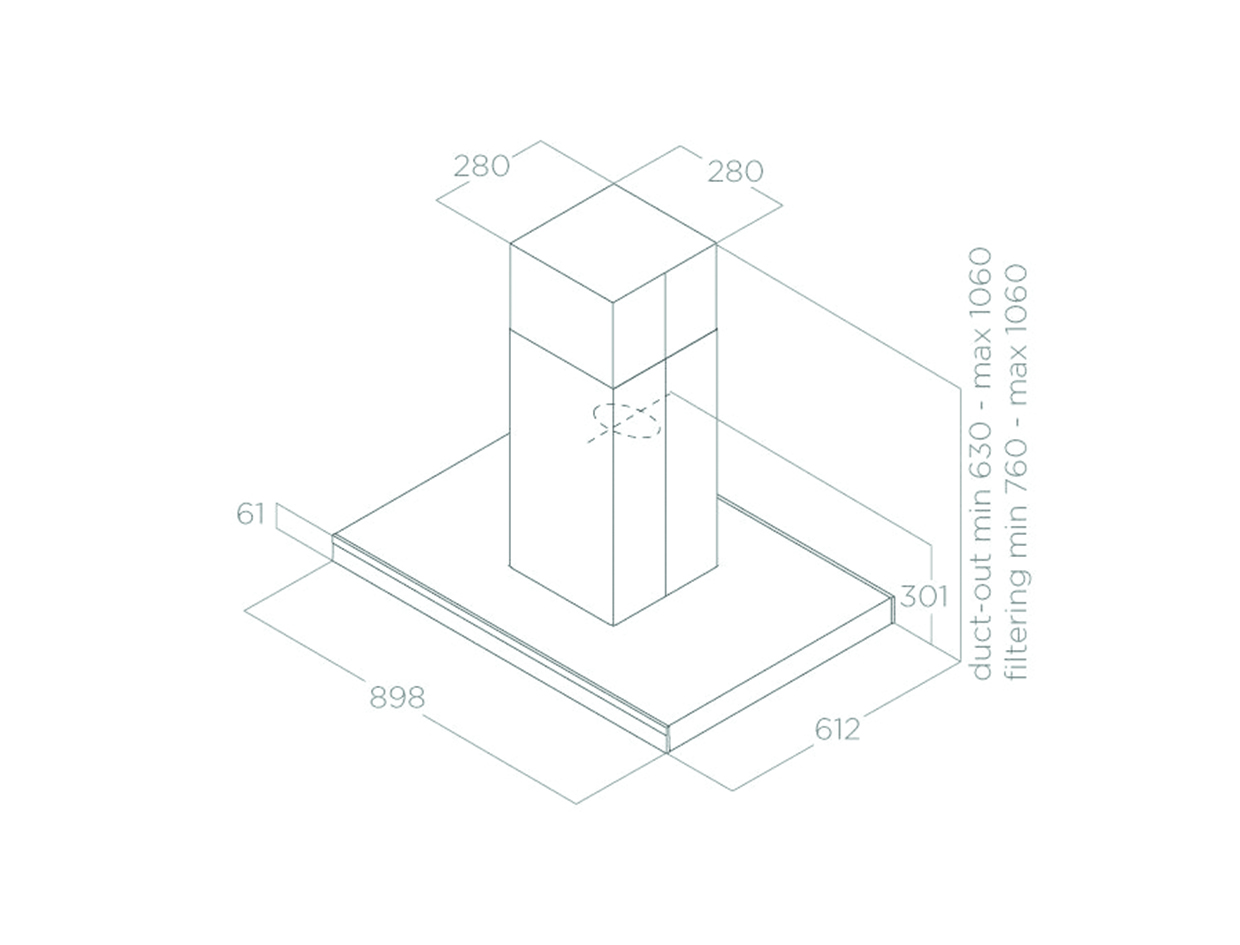 Máy hút mùi đảo ELICA Adéle ADÉLE IS BL MAT/A/90 X60 - 4