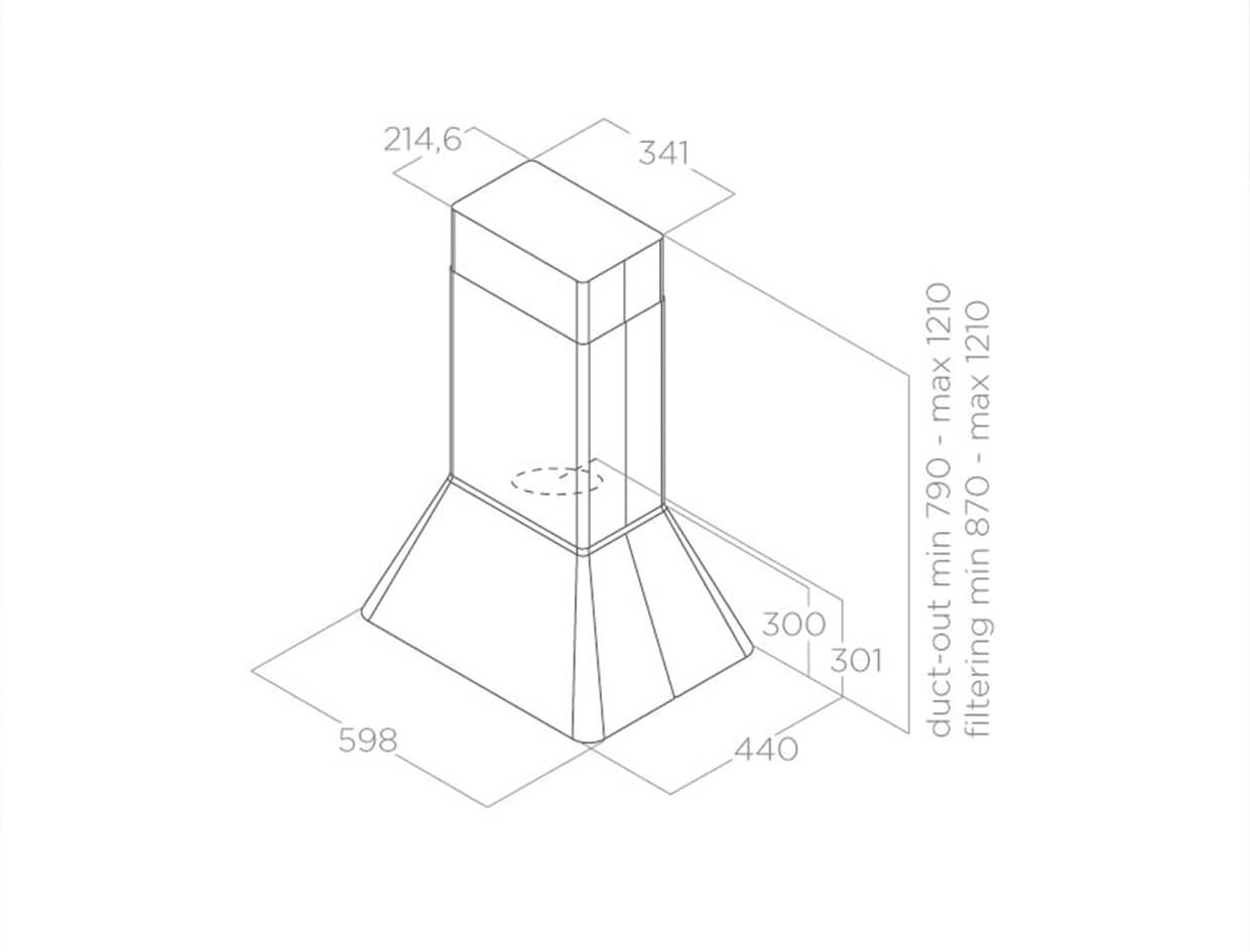 Máy hút mùi đảo ELICA IKONA BL MAT/A/60 - 2
