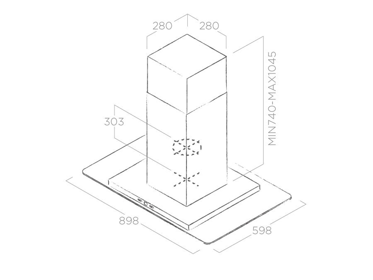 Máy hút mùi đảo ELICA TRIBE ISLAND IX/A/90X60 - 2