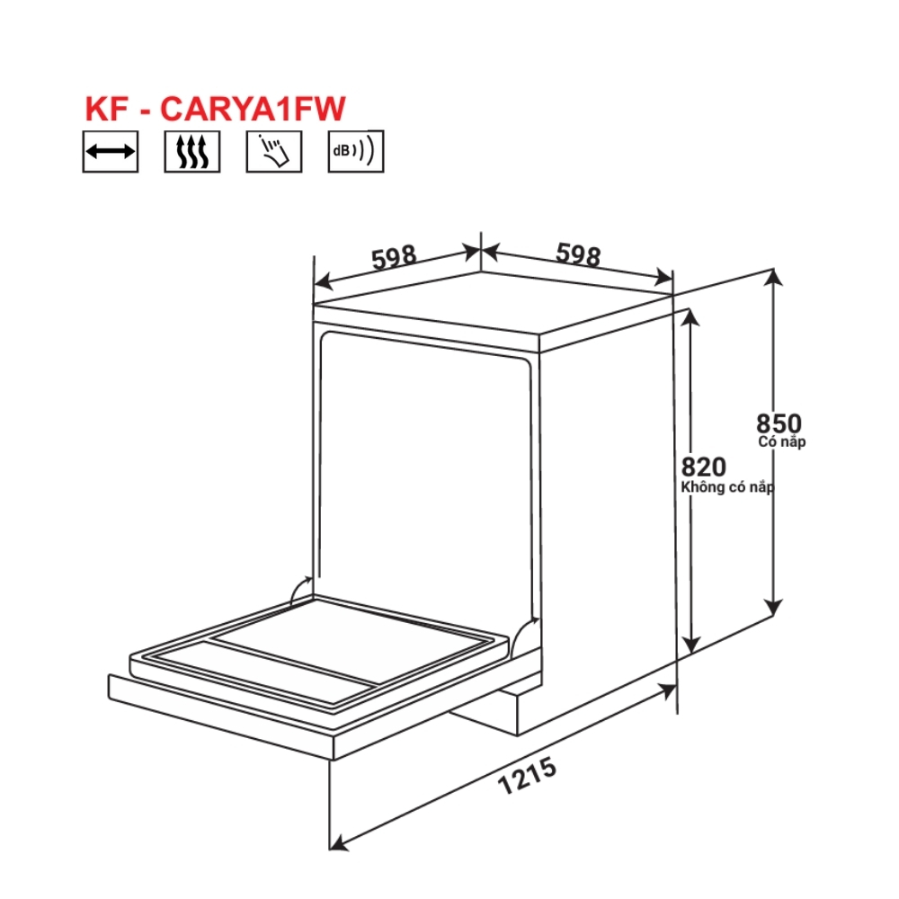 Máy rửa chén độc lập KAFF KF-CARYA1FW - 3