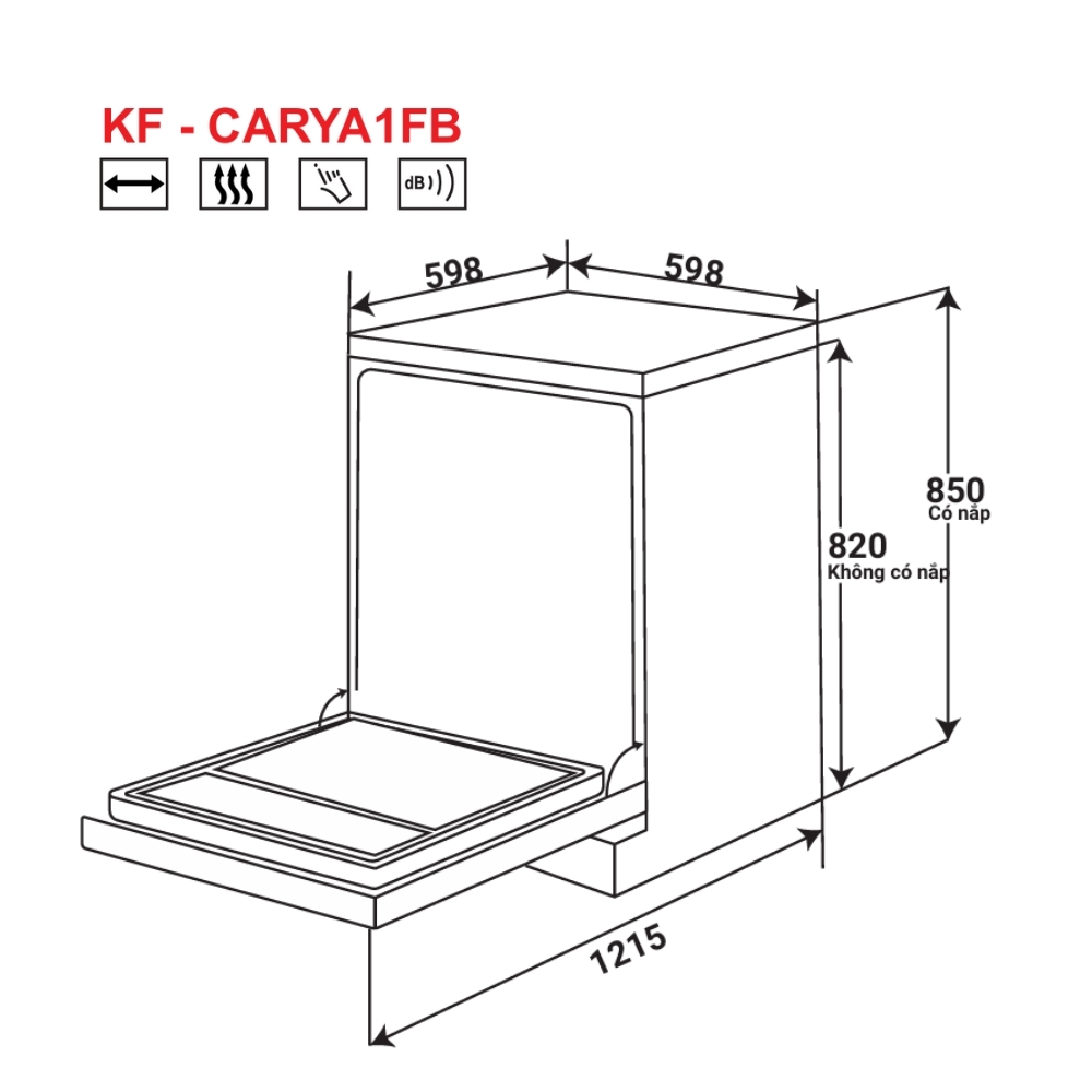 Máy rửa chén độc lập KAFF KF-CARYA1FB - 3