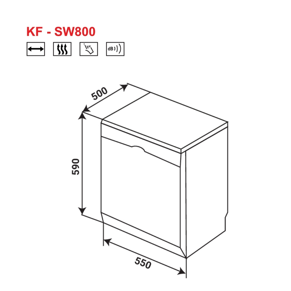 Máy rửa chén độc lập KAFF KF-SW800 - 3
